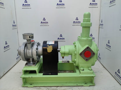 Naniwa Pump ALGT-40 Gear Pump With Gast 8AM-FRV-30A Air Motor Complete
