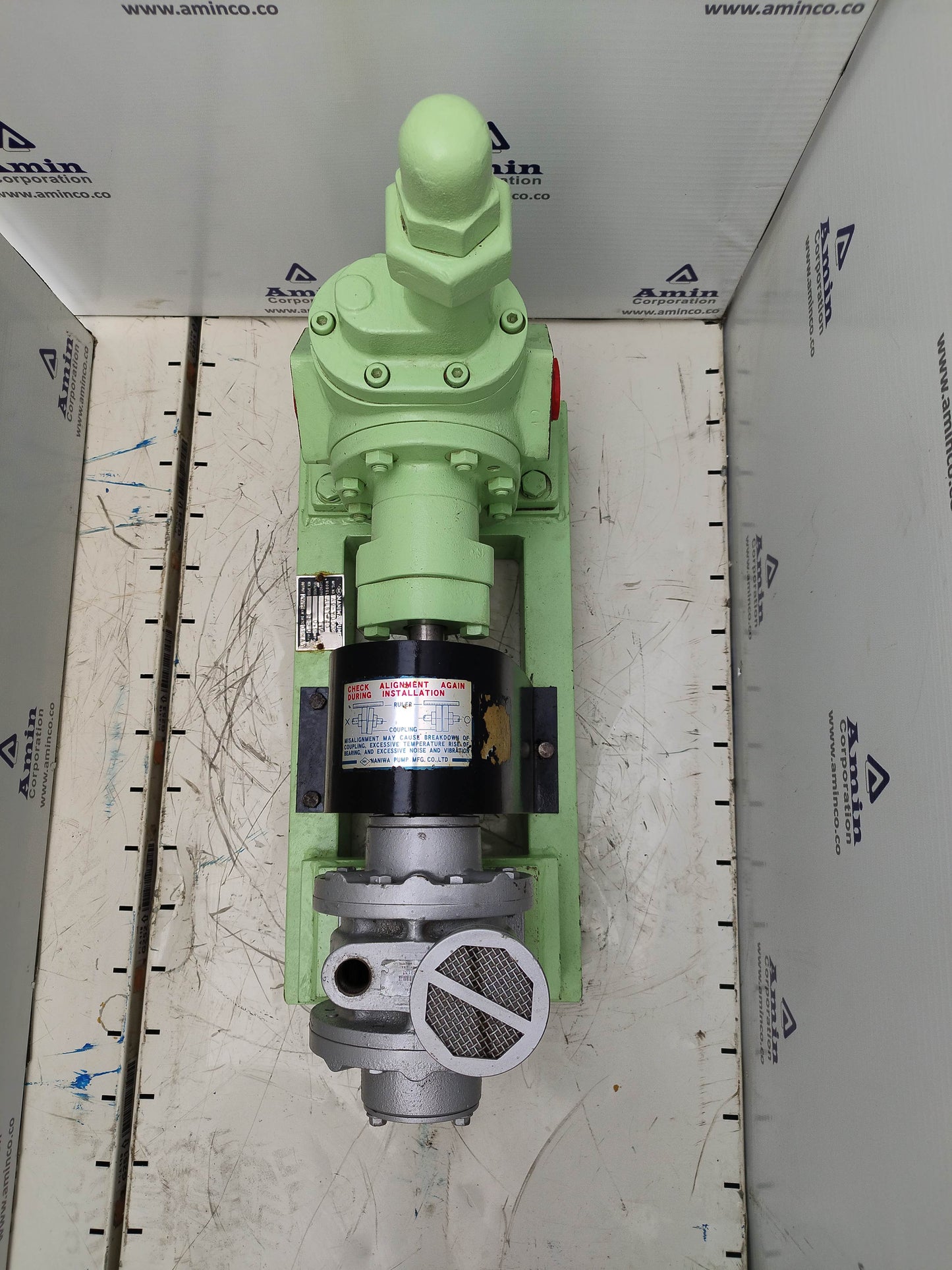 Naniwa Pump ALGT-40 Gear Pump With Gast 8AM-FRV-30A Air Motor Complete