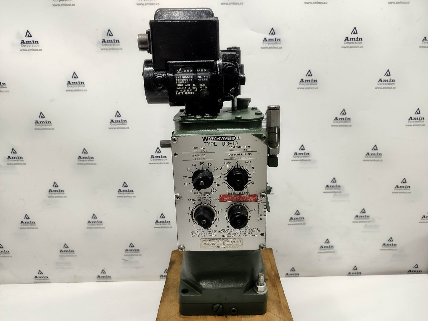 Woodward Governor UG-10 P/N: E8526-653 RPM: 566-1189