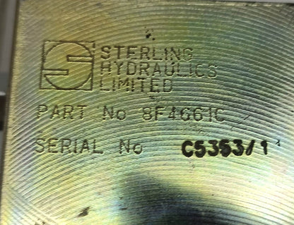 Sterling Hydraulics Limited P/N: 8F4661C Hydraulic Control Block - NEW