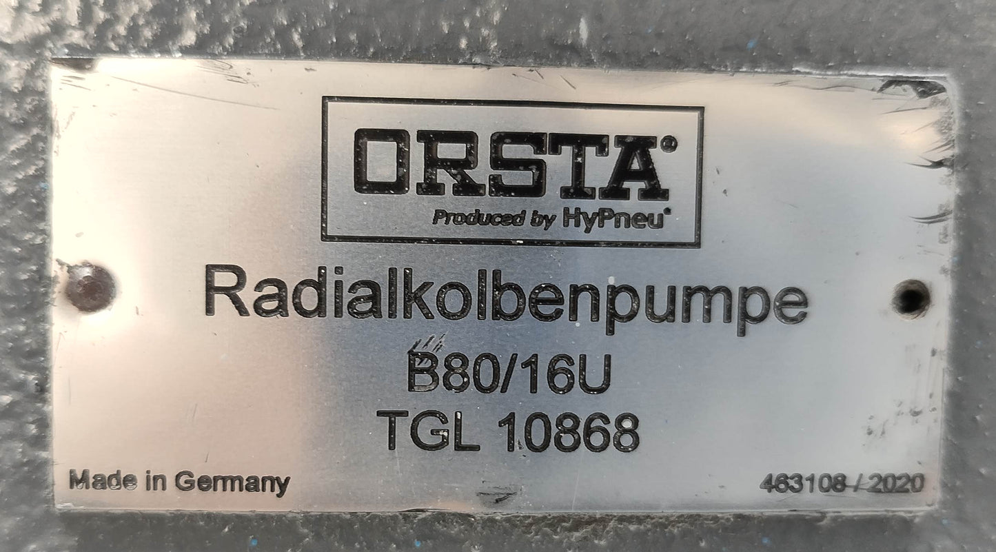 Orsta B80/16U TGL 10868 Radial Piston Pump #2