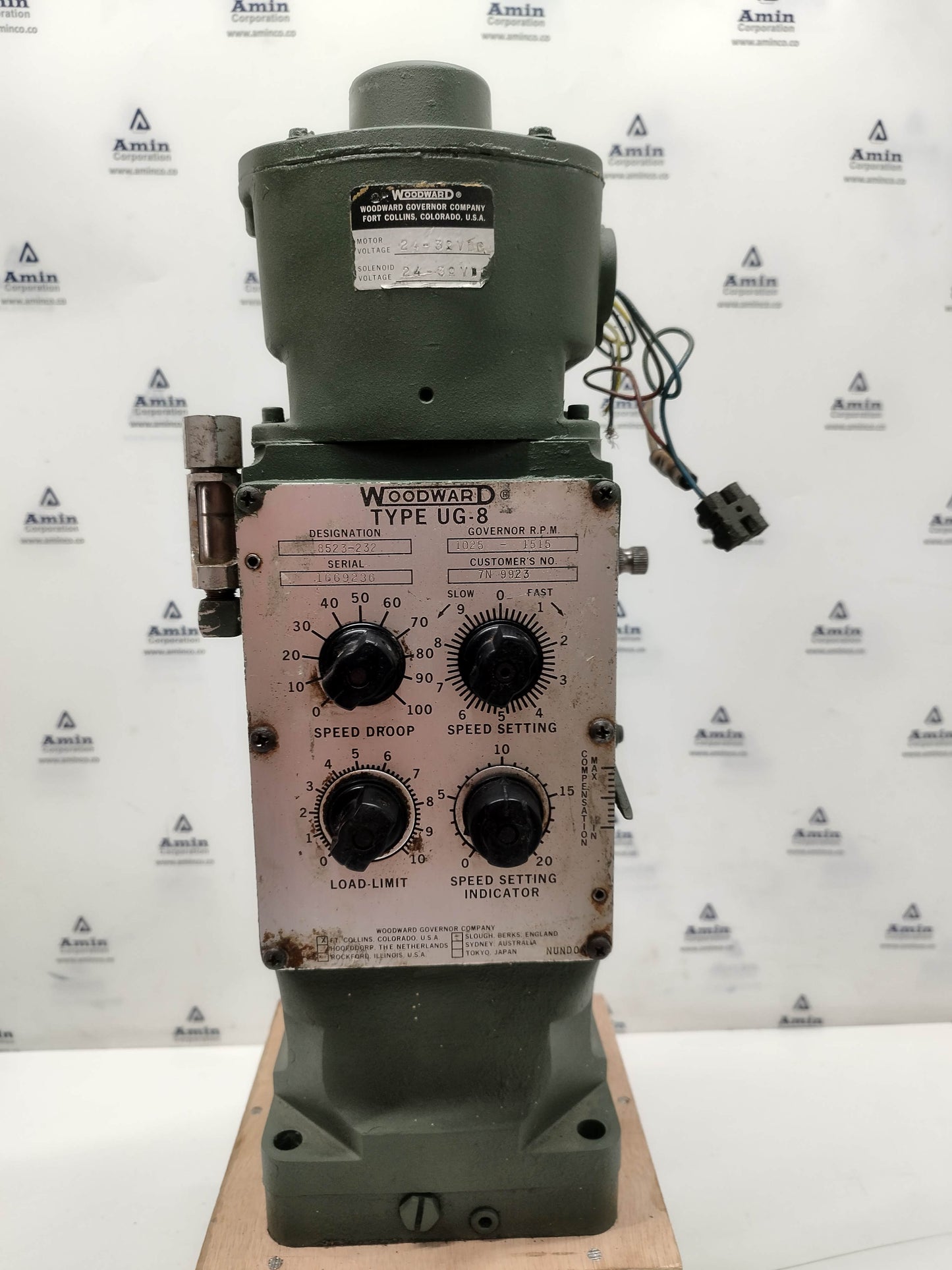 Woodward UG-8 Governor part No. : 8523-232 RPM: 1025-1515 - TESTED