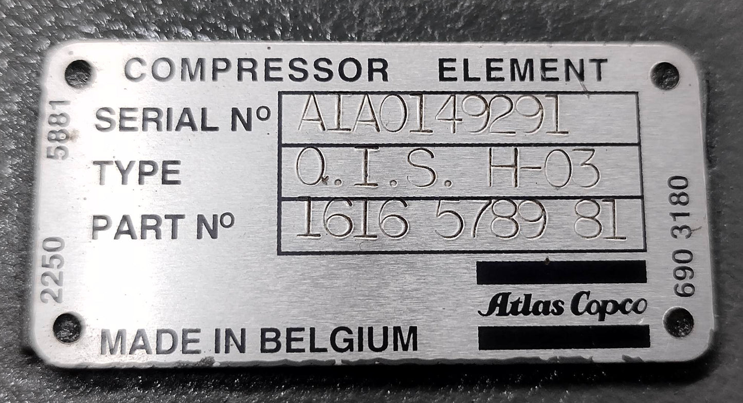 Atlas Copco OIS H-03 Air End Part No.: 1616578981 Screw Air Compressor
