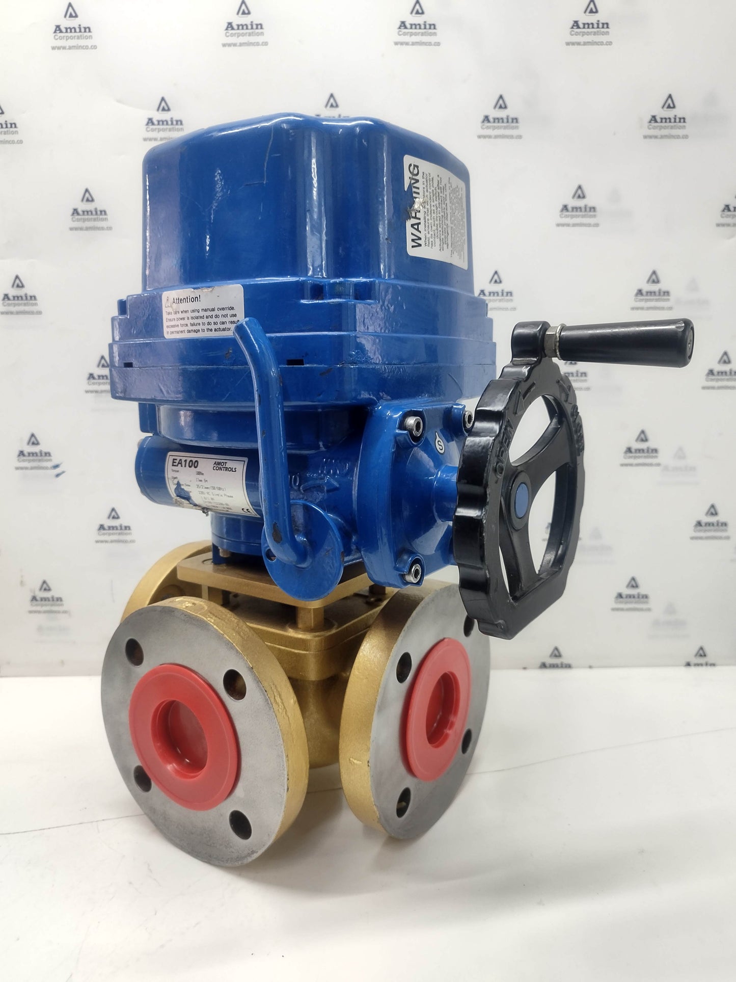 Amot Controls EA 100 Electric Actuator With 2GEFCBA012-CBL Valve Complete - NEW