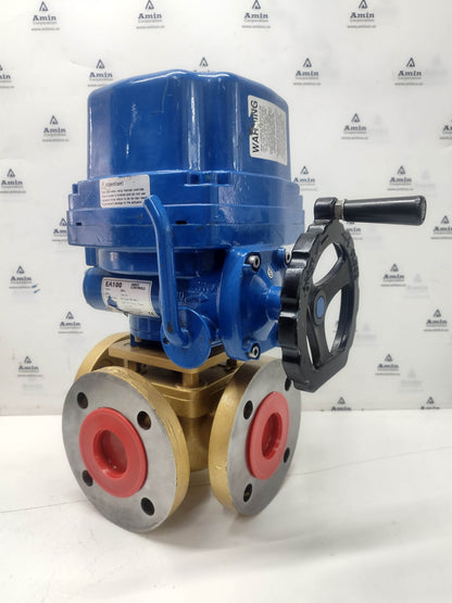 Amot Controls EA 100 Electric Actuator With 2GEFCBA012-CBL Valve Complete - NEW