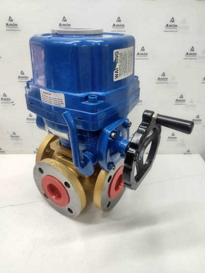 Amot Controls EA 100 Electric Actuator With 2GEFCBA012-CBL Valve Complete - NEW