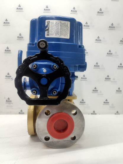 Amot Controls EA 100 Electric Actuator With 2GEFCBA012-CBL Valve Complete - NEW