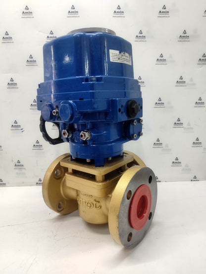 Amot Controls EA 100 Electric Actuator With 2GEFCBA012-CBL Valve Complete - NEW