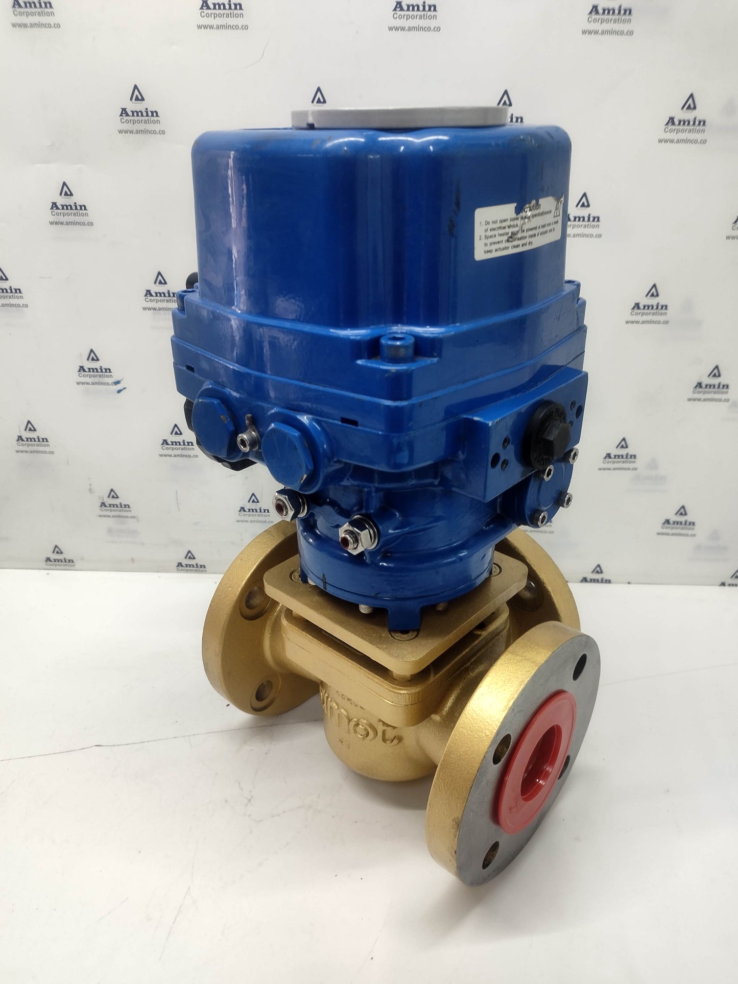 Amot Controls EA 100 Electric Actuator With 2GEFCBA012-CBL Valve Complete - NEW