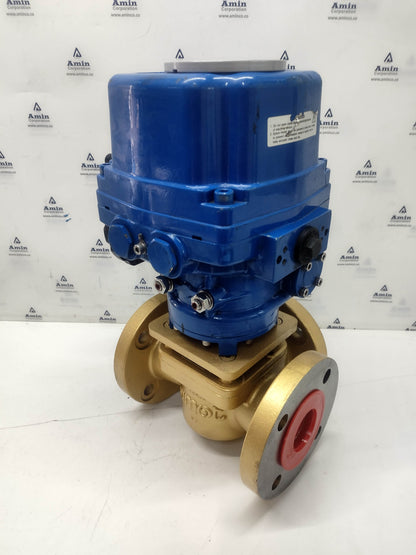 Amot Controls EA 100 Electric Actuator With 2GEFCBA012-CBL Valve Complete - NEW