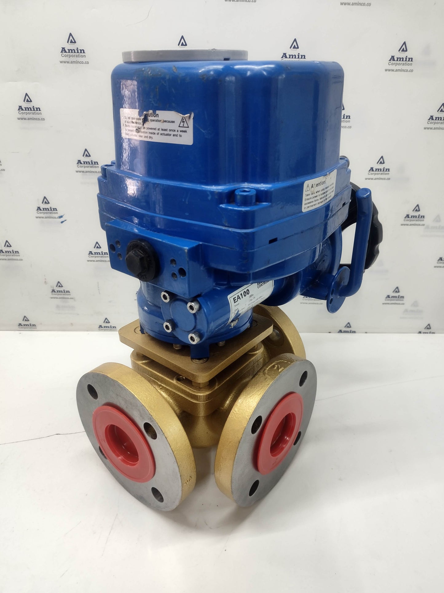 Amot Controls EA 100 Electric Actuator With 2GEFCBA012-CBL Valve Complete - NEW