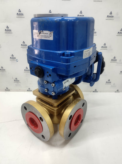 Amot Controls EA 100 Electric Actuator With 2GEFCBA012-CBL Valve Complete - NEW