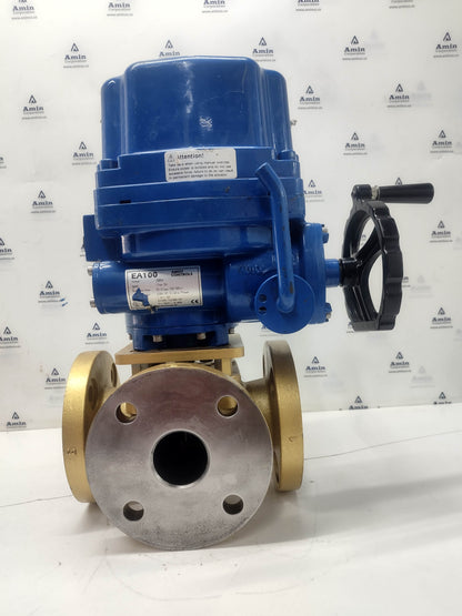 Amot Controls EA 100 Electric Actuator With 2GEFCBA012-CBL Valve Complete - NEW