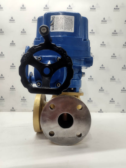 Amot Controls EA 100 Electric Actuator With 2GEFCBA012-CBL Valve Complete - NEW