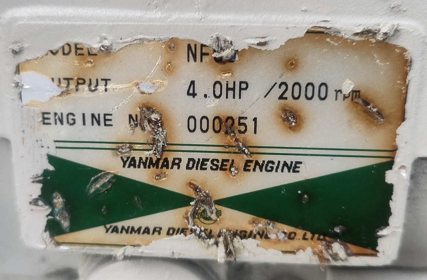 Yanmar Diesel Engine NF60 with Kaji YD2A-0.75 Compressor - Tested