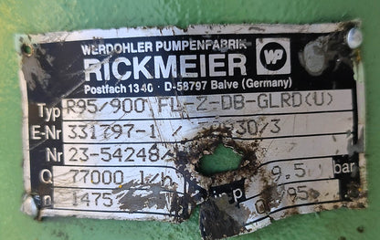 Rickmeier R95/900 FL-Z-DB-GLRD(U) Hydraulic gear pump