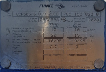 Funke CCP503-6-B19-2WEG Heat Exchanger