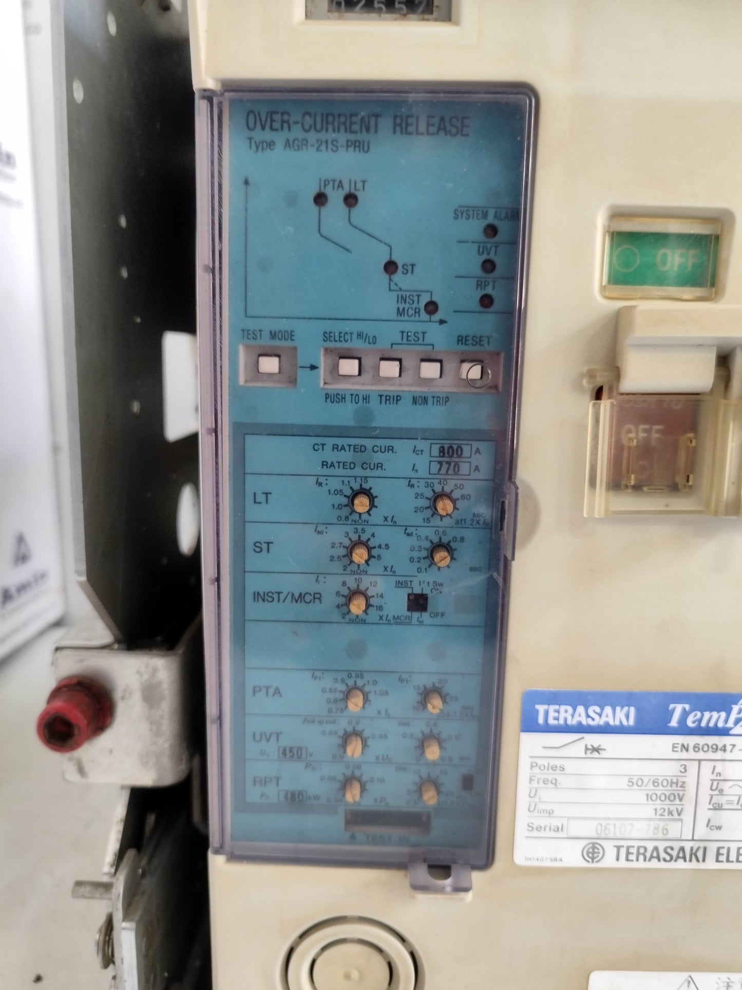 Terasaki AR212S Air Circuit Breaker 1250A