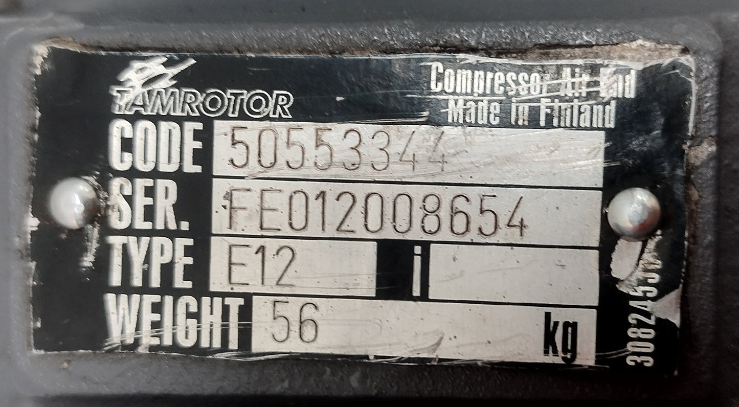 Tamrotor Marine Compressor E12 Code: 50553344 Screw Air Compressor