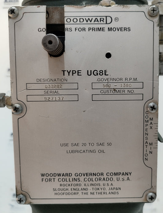Woodward Governor UG-8L P/N: 033282 RPM: 500-1380
