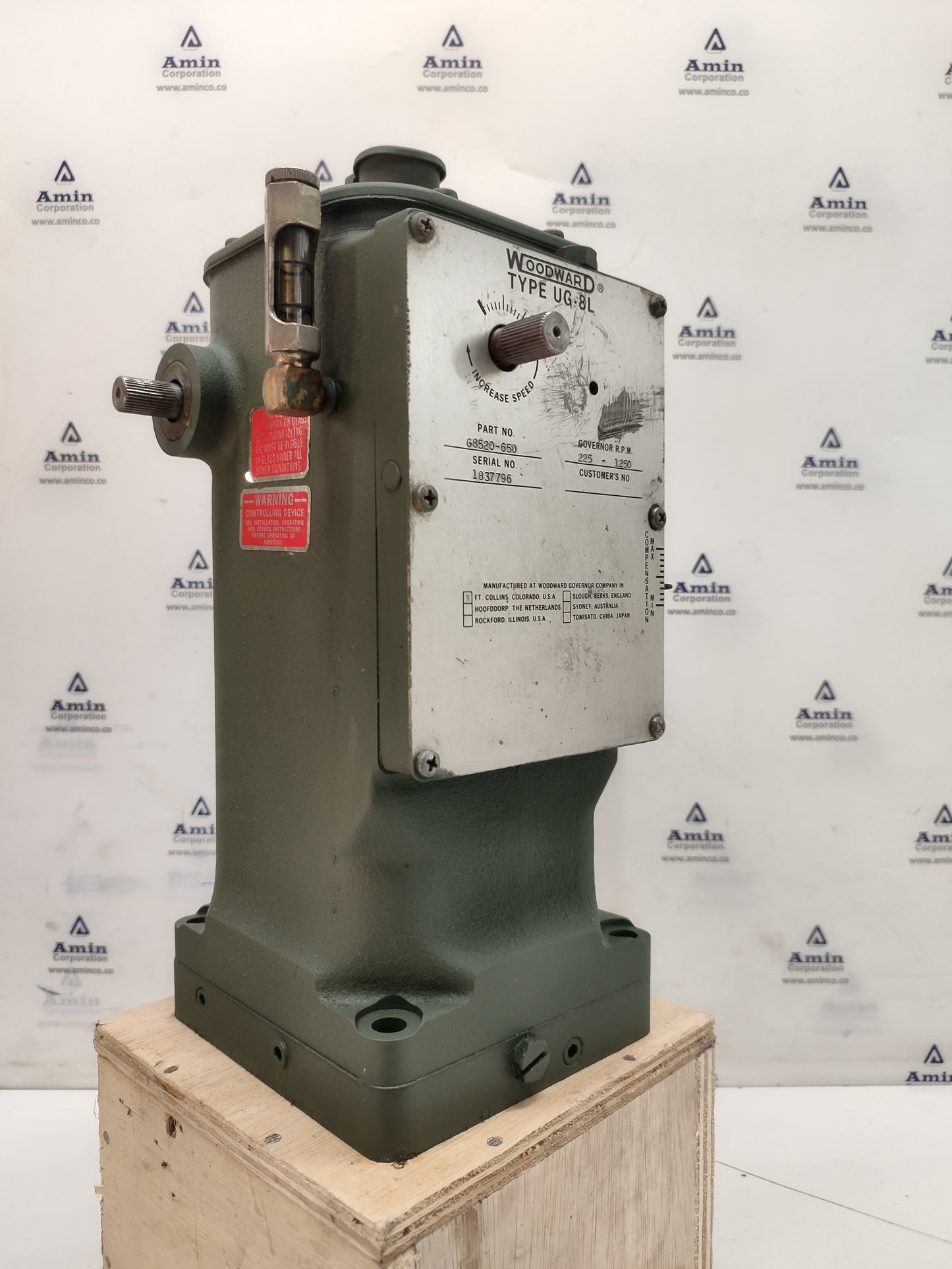 Woodward Governor UG-8L P/N: G8520-650 RPM: 225-1250