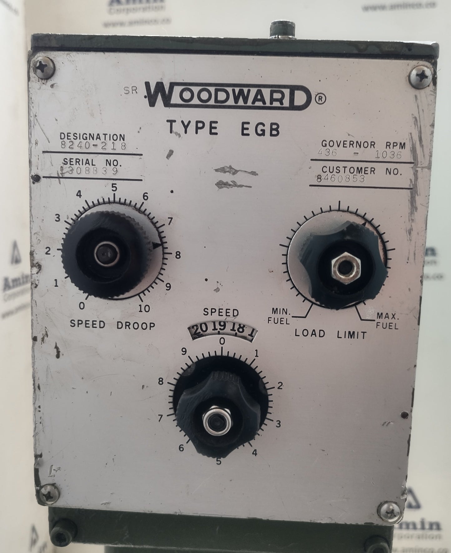 Woodward EGB Governor/Actuator 8240-218 RPM: 436-1036