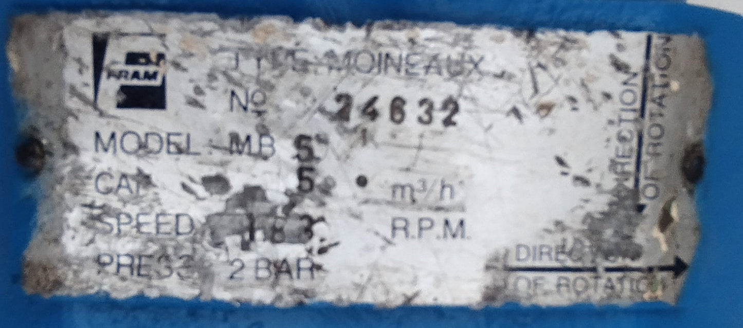 Fram MB 5 Progressive Cavity Single Screw Pump With Motor