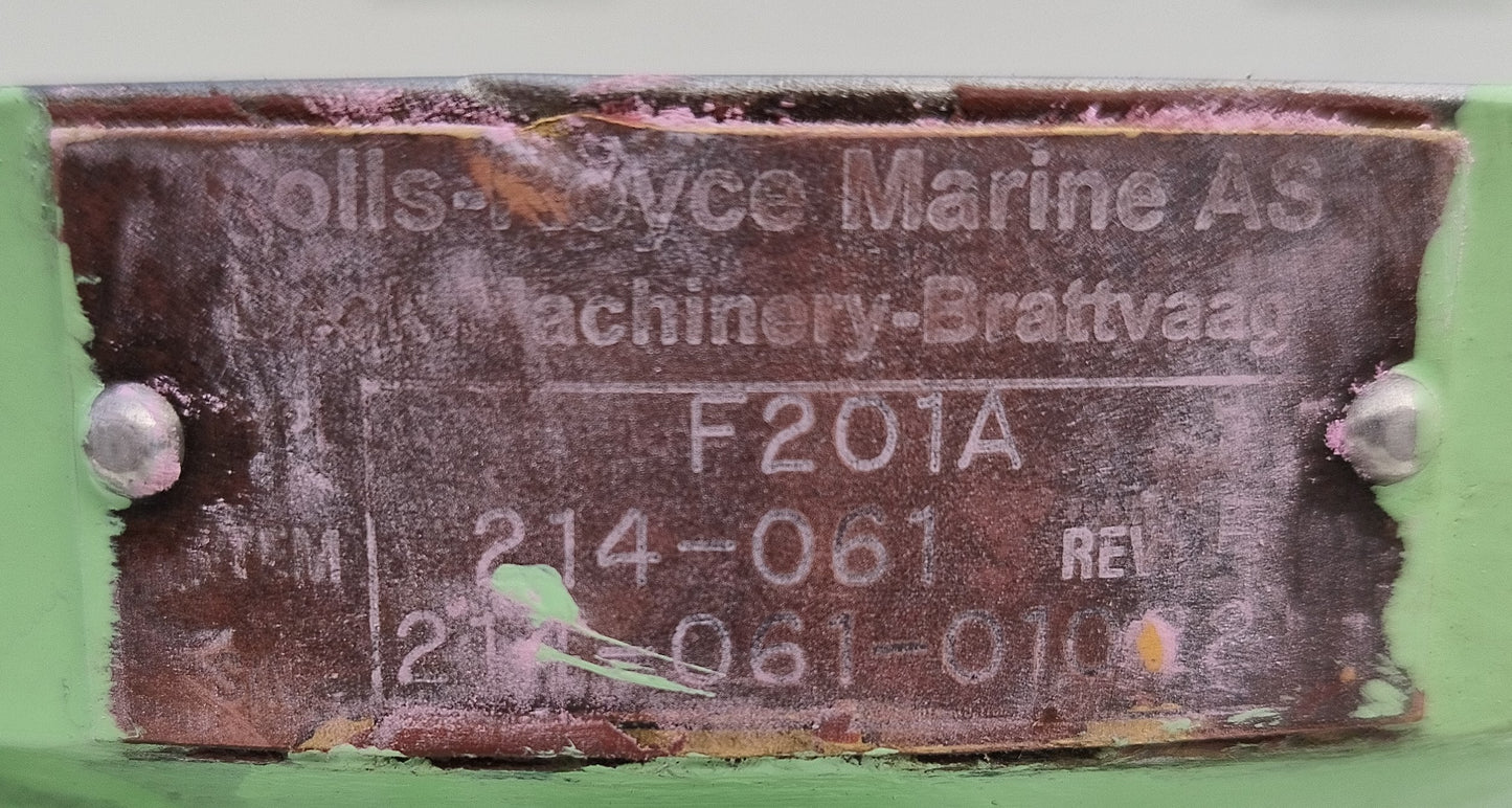Rolls-Royce Marine F201A Item: 214-061 Valve