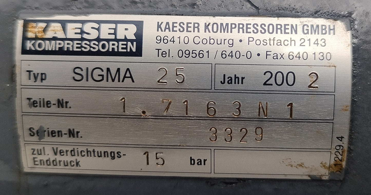 Kaeser Sigma 25 Rotary Screw Air Compressor Airend