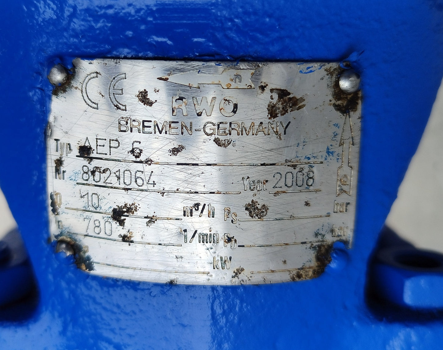 RWO Bremen Type: AEP 6 Single screw pump sludge pump - Refurbished & Tested #2