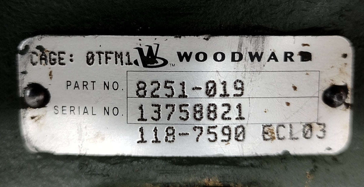 Woodward Governor 8251-019 Cat P/N: 118-7590 EG‑3P Actuator Governor