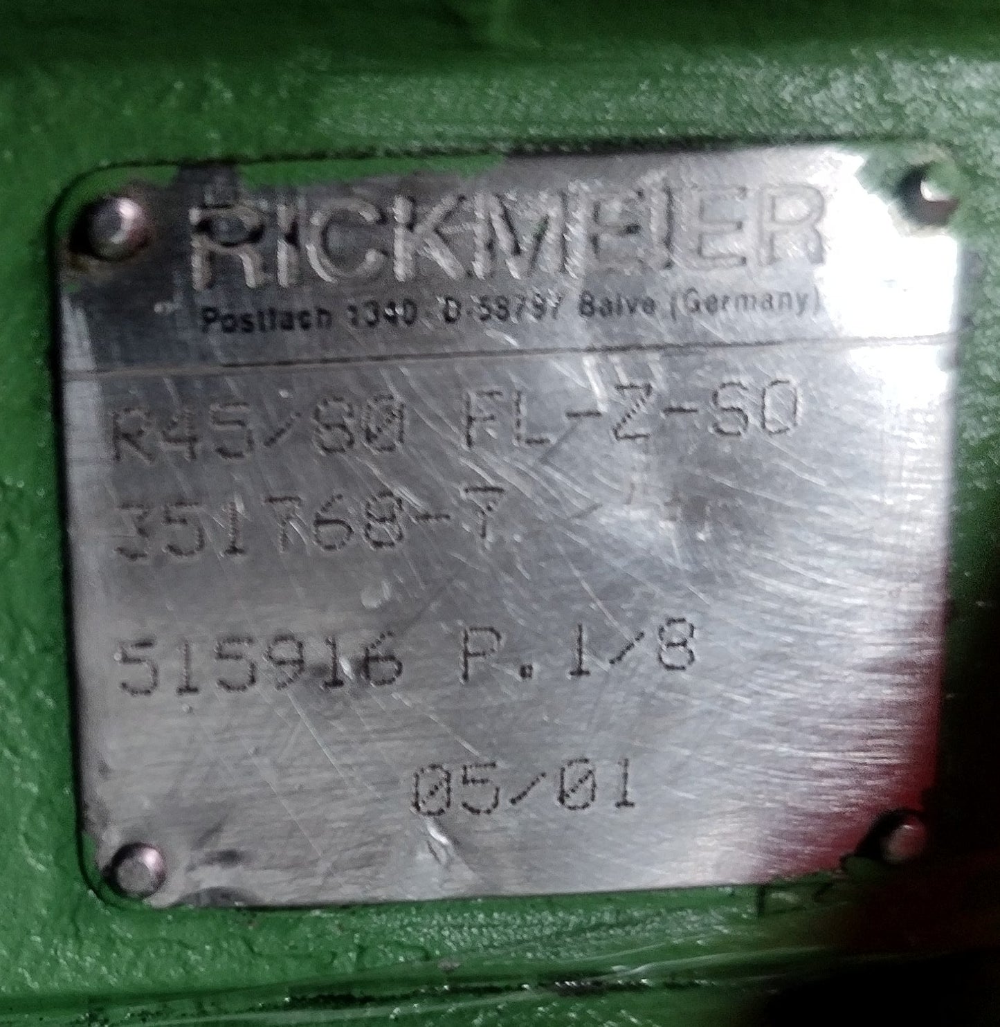 Rickmeier R45/80 FL-Z-SO Hydraulic gear pump - Pressure Tested #3
