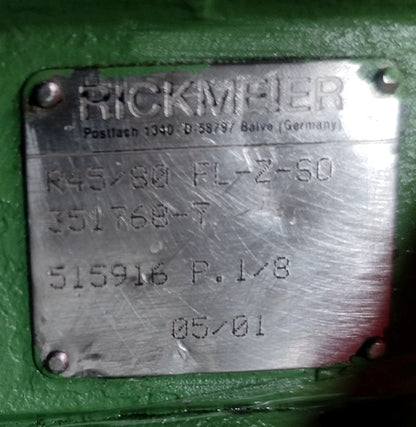 Rickmeier R45/80 FL-Z-SO Hydraulic gear pump - Pressure Tested #3