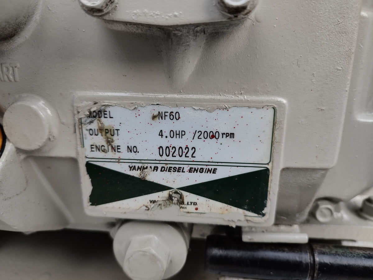 Yanmar Diesel Engine NF60 with KSC3N-V Emergency Air compressor - Tested