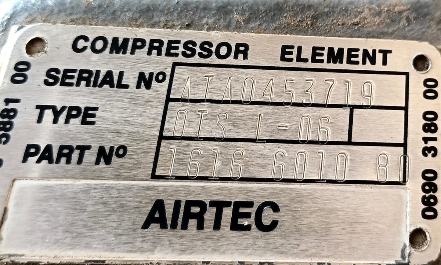 Atlas Copco Airtec OIS L-06 Air end Part No.: 1616601080 Screw air compressor