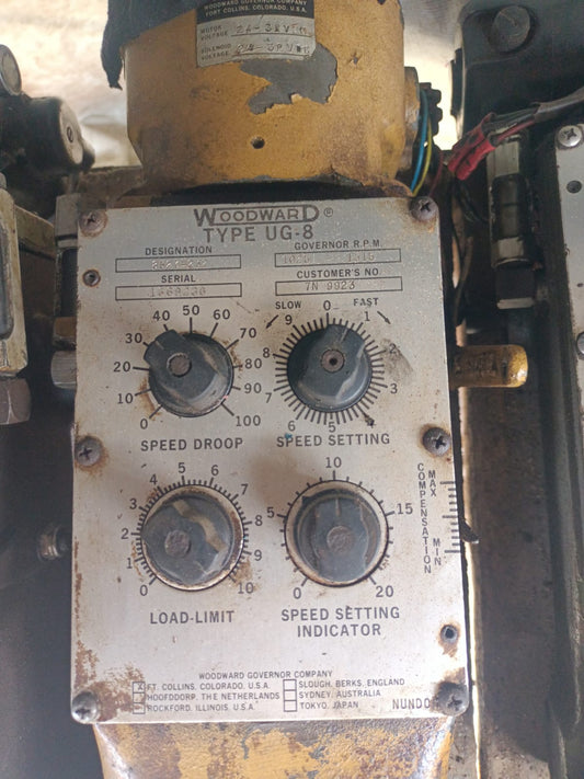 Woodward UG-8 Governor part No. : 8523-232 RPM: 1025-1515 - TESTED