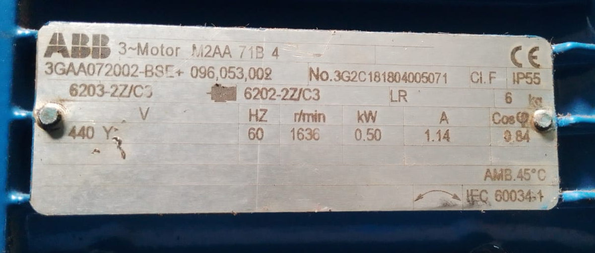 IMO ACD 025N6 IVBP Triple screw pump with electric Motor - Refurbished Tested
