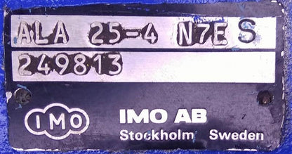 IMO ALA 25-4 N7ES OIl Pump - Triple Screw Pump - Pressure Tested